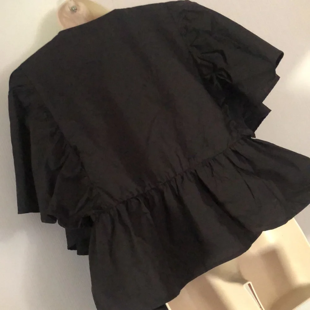 Eloquii woman’s black tie front wrap  blouse - Picture 11 of 13